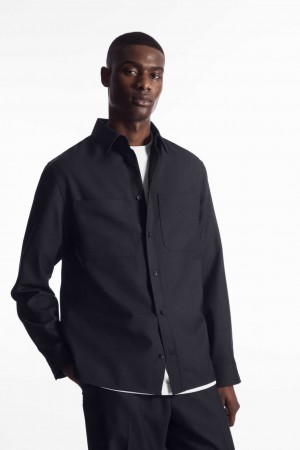 NAVY COS RELAXED UTILITY SHIRT | PRC-468071