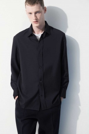 NAVY COS THE TAILORED WOOL SHIRT | XYG-315879