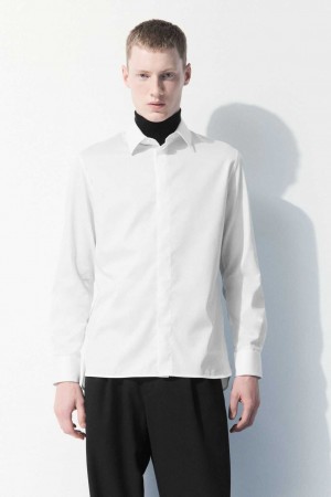 WHITE COS THE ESSENTIAL TAILORED SHIRT | KAH-205634