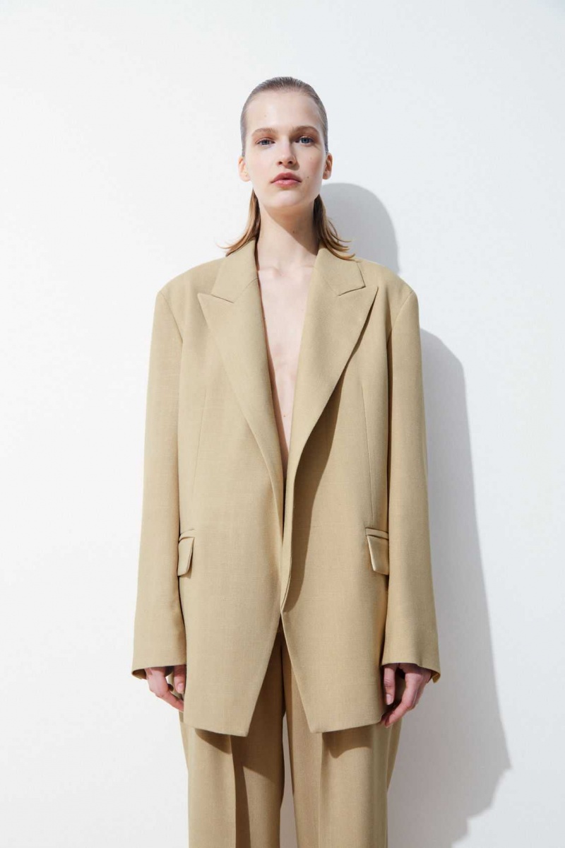 BEIGE COS THE PEAK-LAPEL BLAZER | ILX-692048