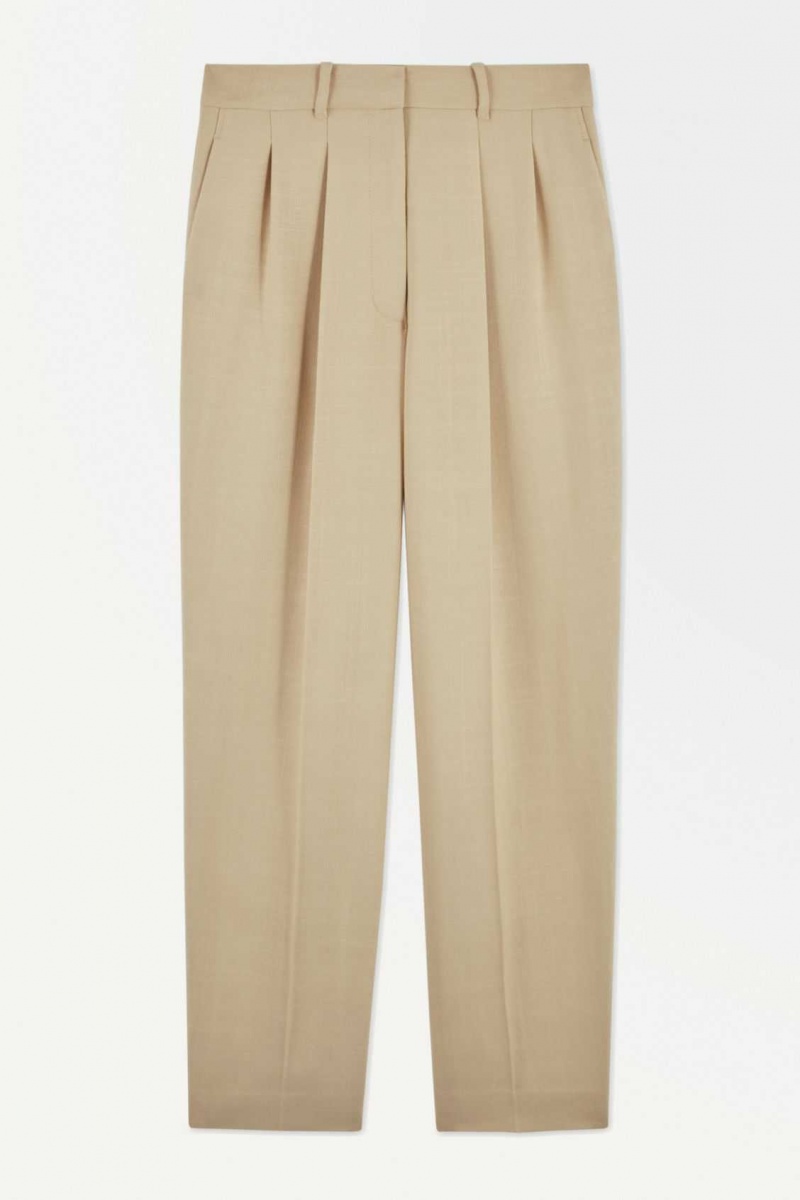 BEIGE COS THE PLEATED TAILORED PANTS | WXB-780165