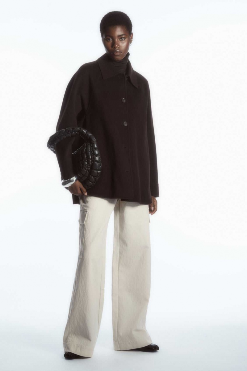 BEIGE COS WIDE-LEG CARGO PANTS | PGA-415078