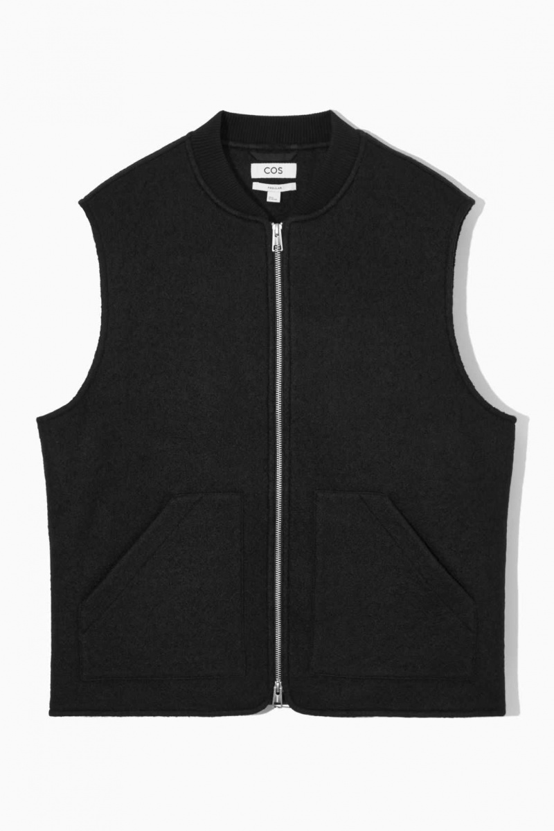 BLACK COS BOILED-WOOL GILET | RPS-781209