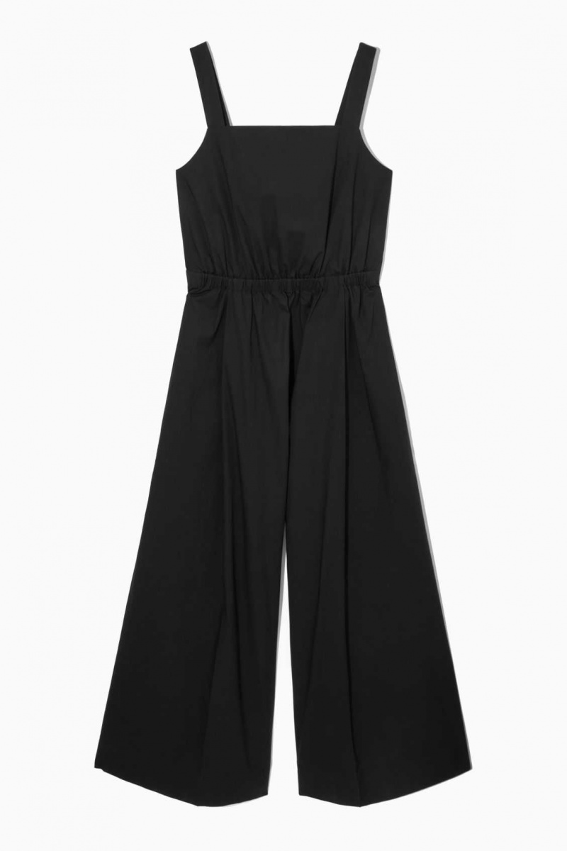 BLACK COS BOW-BACK WIDE-LEG JUMPSUIT | KDG-816547