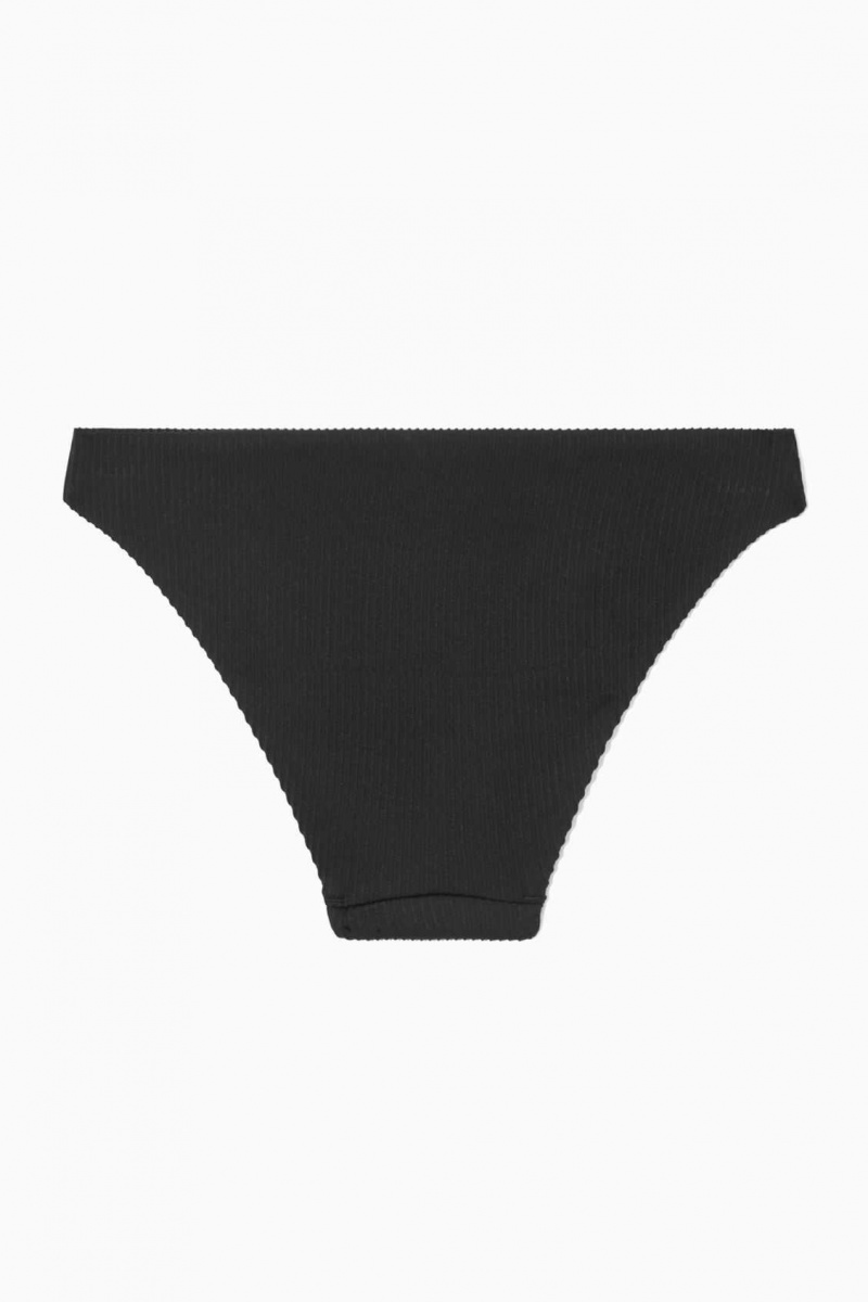 BLACK COS CLASSIC RIBBED BIKINI BRIEFS | BWA-294506