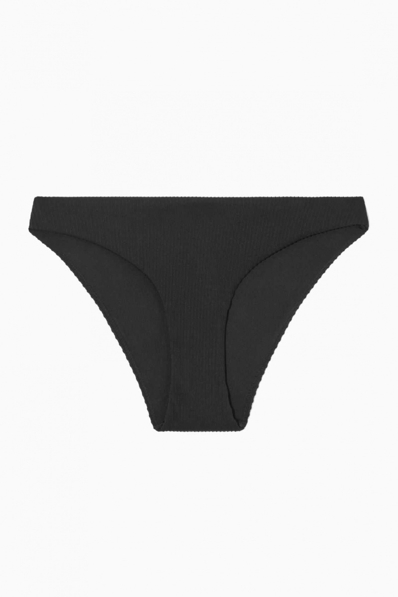 BLACK COS CLASSIC RIBBED BIKINI BRIEFS | SVK-048371