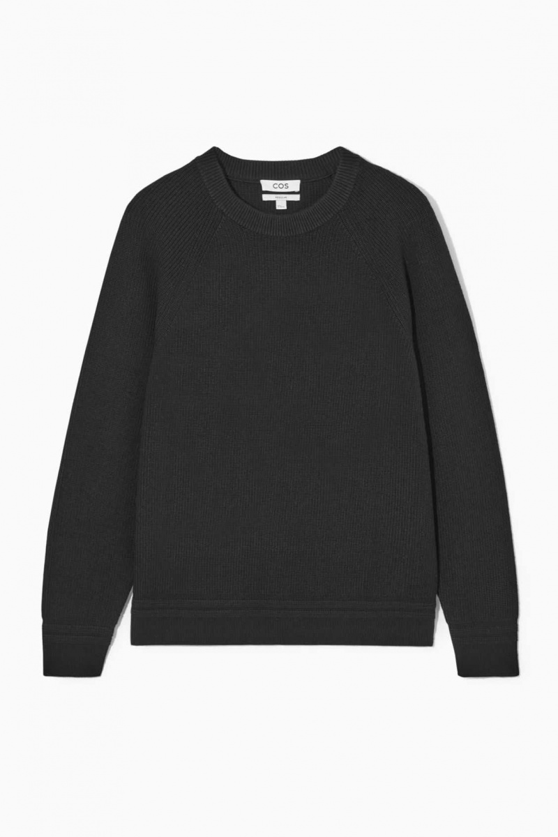 BLACK COS CREW-NECK WOOL SWEATER | ERT-594873