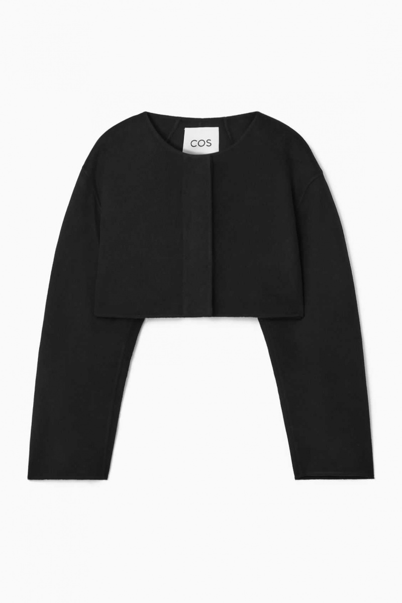 BLACK COS DOUBLE-FACED CROPPED HYBRID JACKET | RNG-182704