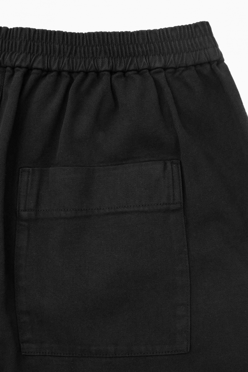 BLACK COS ELASTICATED TWILL PANTS | FQW-206419