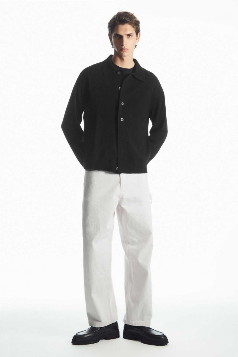 BLACK COS KNITTED TEXTURED OVERSHIRT | CQO-836427