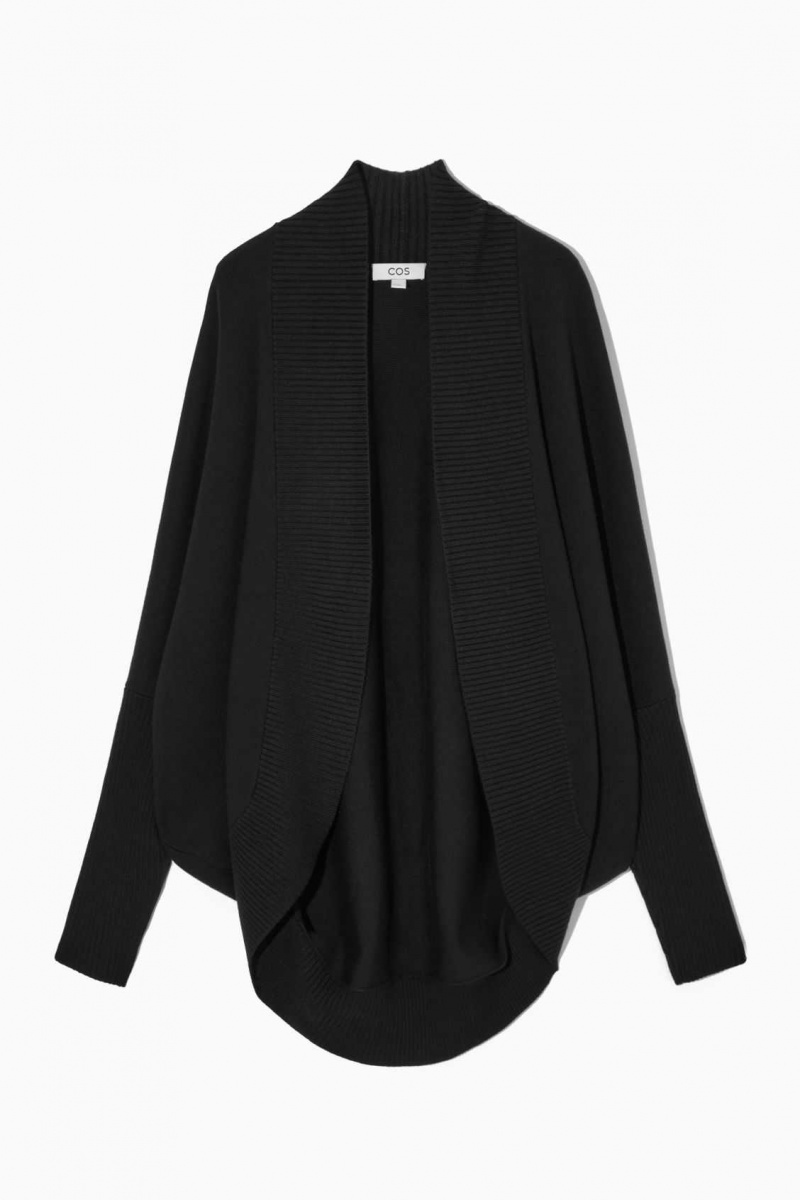 BLACK COS OPEN-FRONT WOOL CARDIGAN | PAV-702546