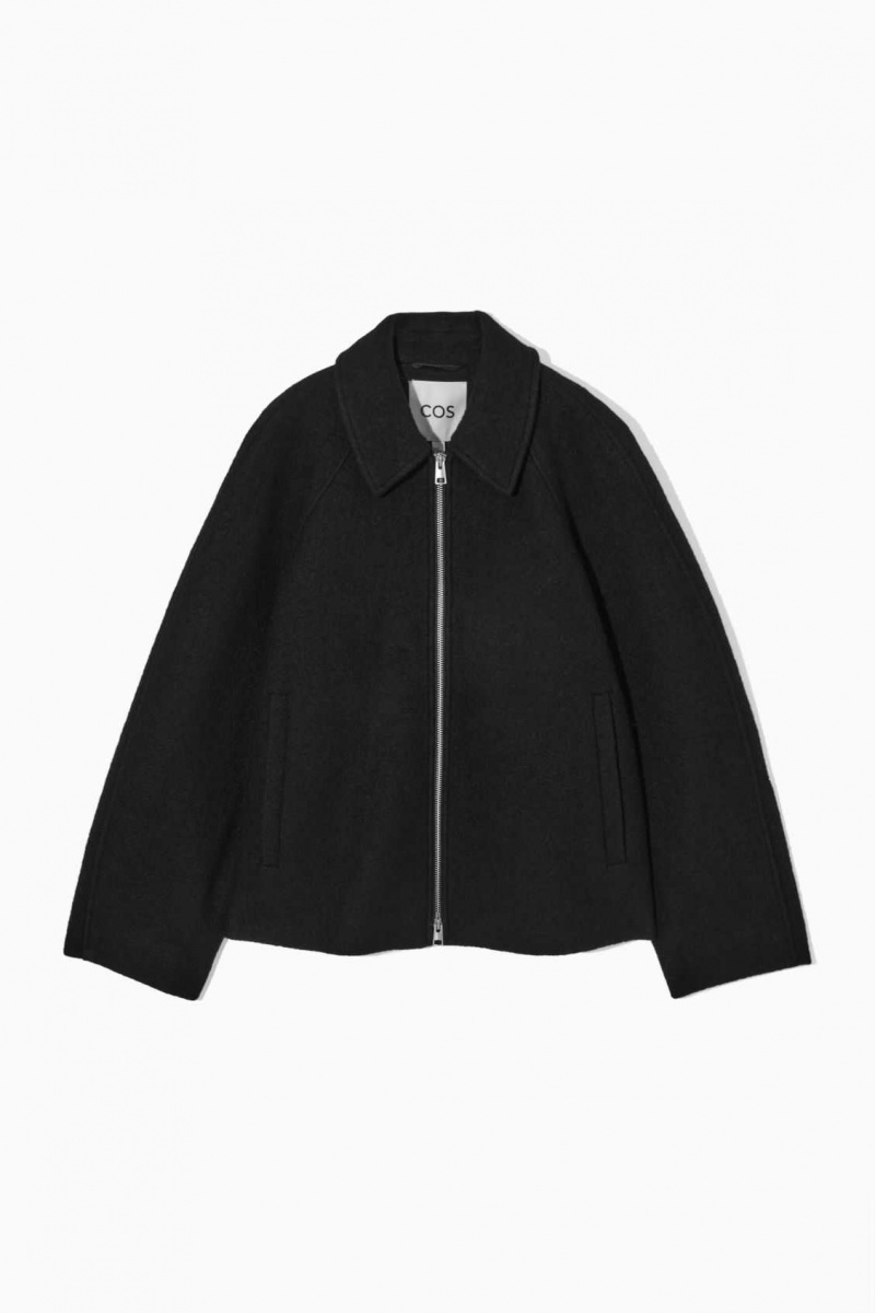 BLACK COS OVERSIZED BOILED-WOOL JACKET | SLK-867245