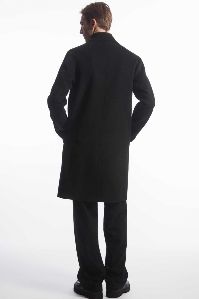 BLACK COS RELAXED-FIT DOUBLE-FACED WOOL COAT | SMW-461378