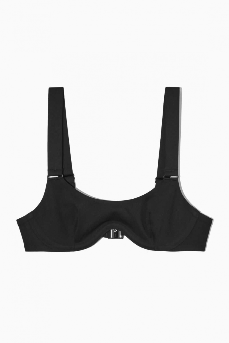 BLACK COS SCOOP UNDERWIRED BIKINI TOP | LSO-238517