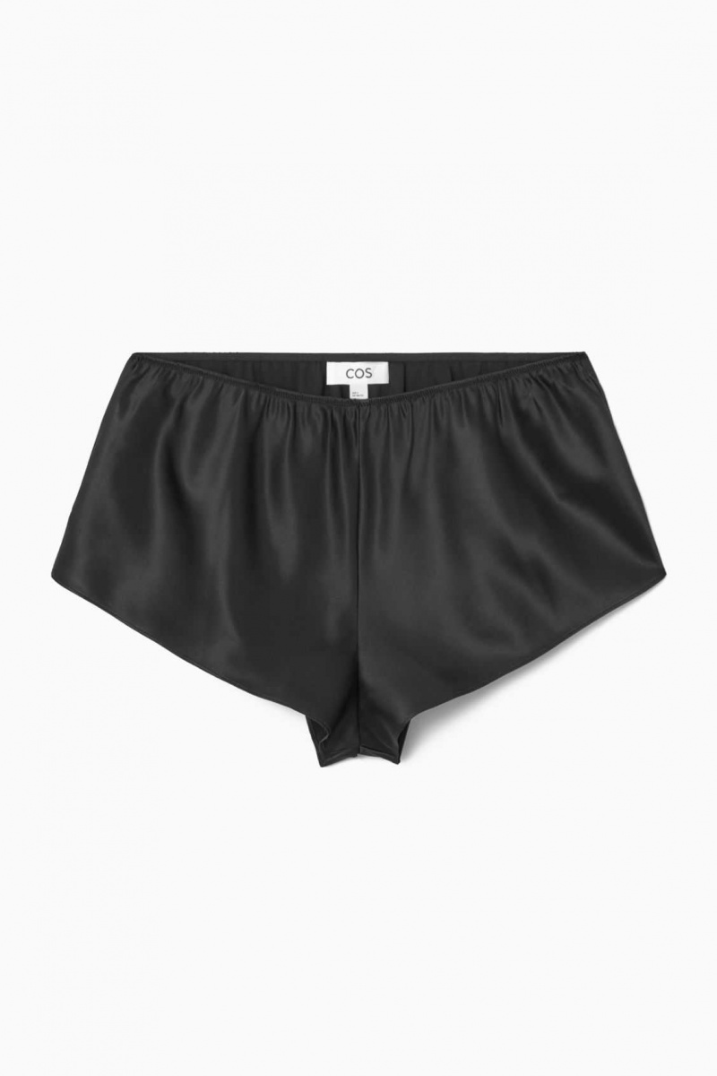 BLACK COS SILK-SATIN SHORTS | NYJ-342950