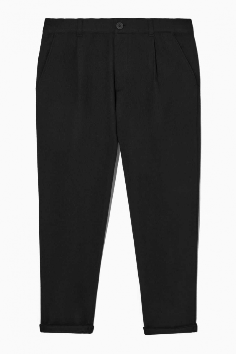 BLACK COS TAPERED WOOL CHINOS | BNT-298154