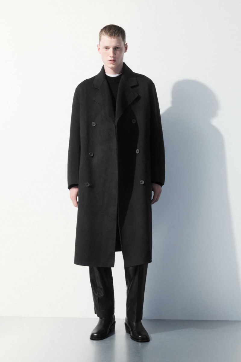 BLACK COS THE DOUBLE-BREASTED WOOL COAT | BMH-425381