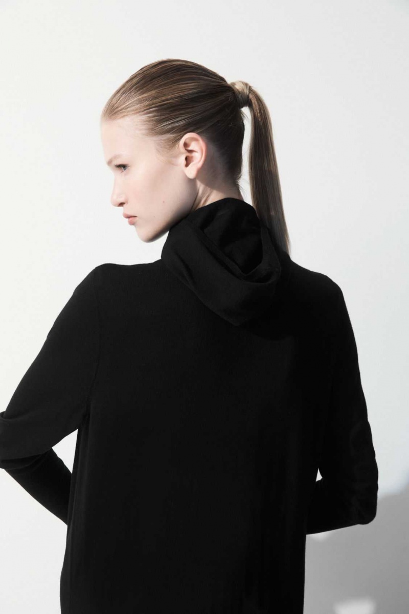 BLACK COS THE HOODED WOOL DRESS | CHZ-832971