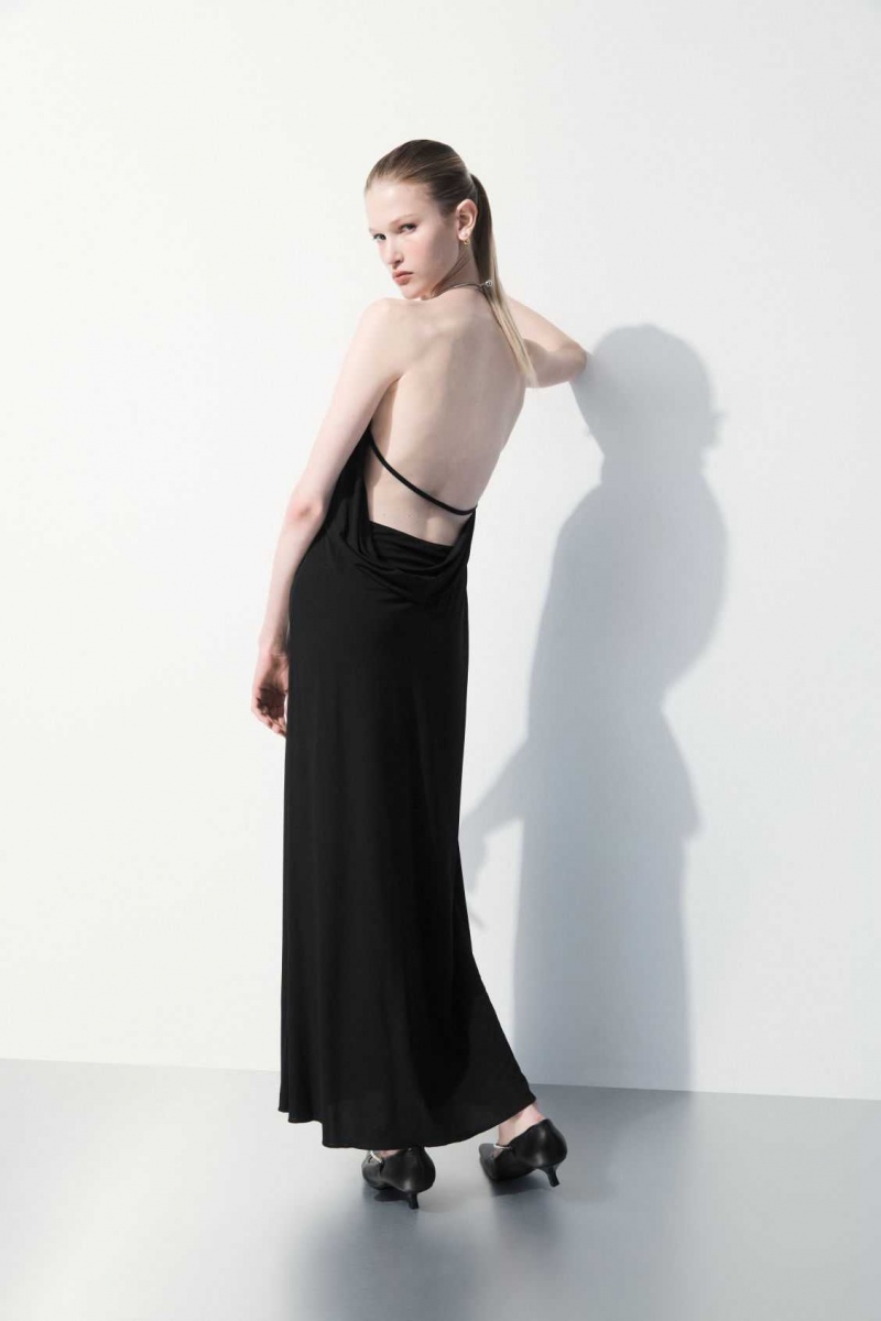 BLACK COS THE OPEN-BACK NECKLACE DRESS | OZM-049261