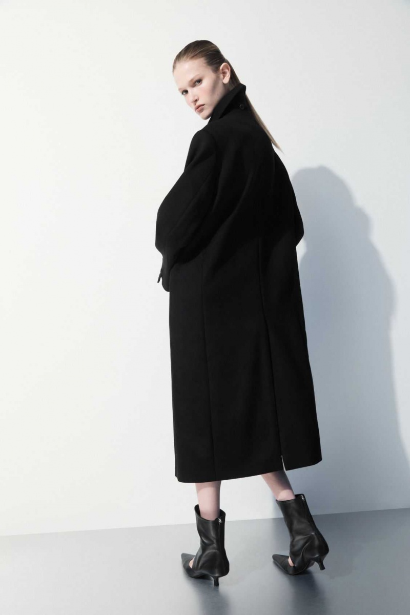 BLACK COS THE RECYCLED-CASHMERE TRENCH COAT | XVW-810324