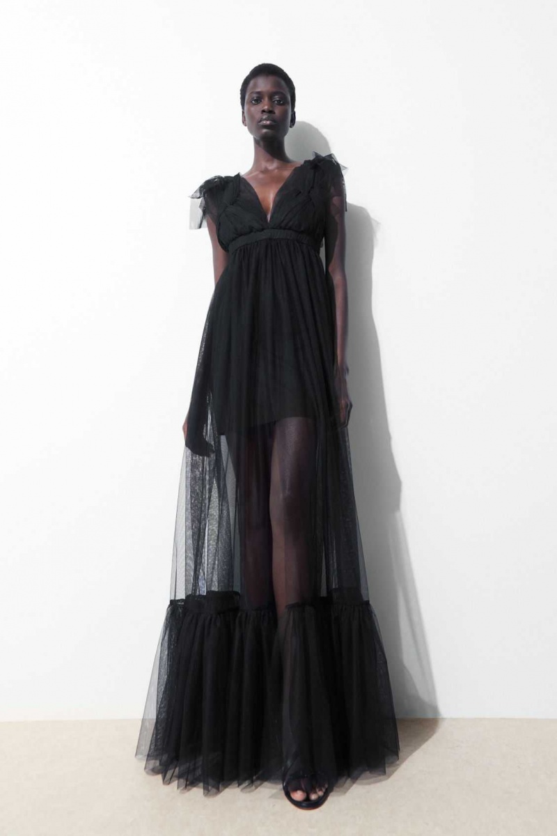 BLACK COS THE SHEER TULLE DRESS | EBJ-249175