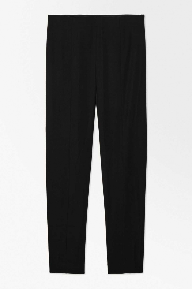 BLACK COS THE SILK-BLEND PANTS | SUN-981465