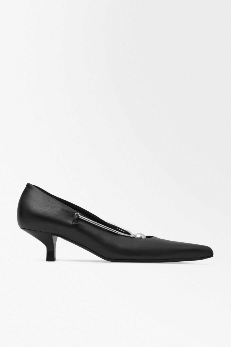 BLACK COS THE SPHERE POINT-TOE PUMPS | CQE-218074