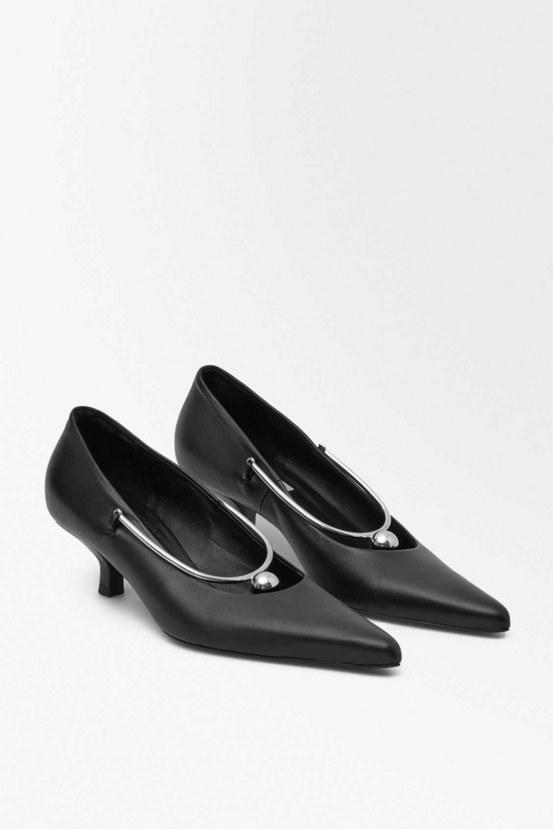 BLACK COS THE SPHERE POINT-TOE PUMPS | CQE-218074