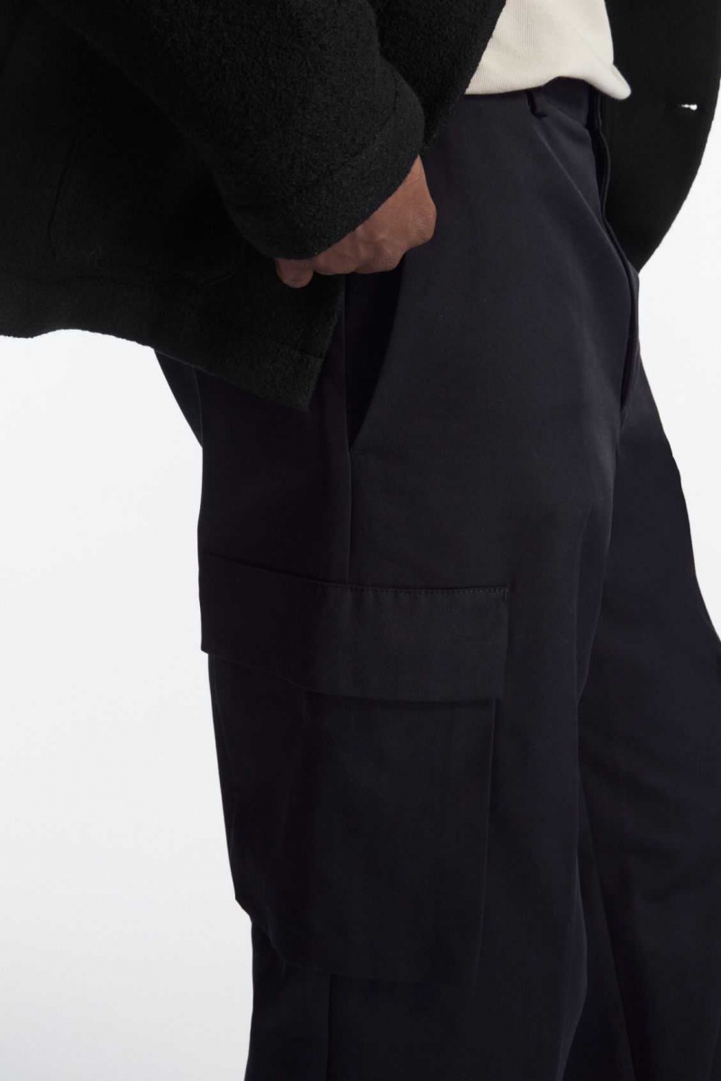 BLACK COS WIDE-LEG CARGO PANTS | LEM-186253