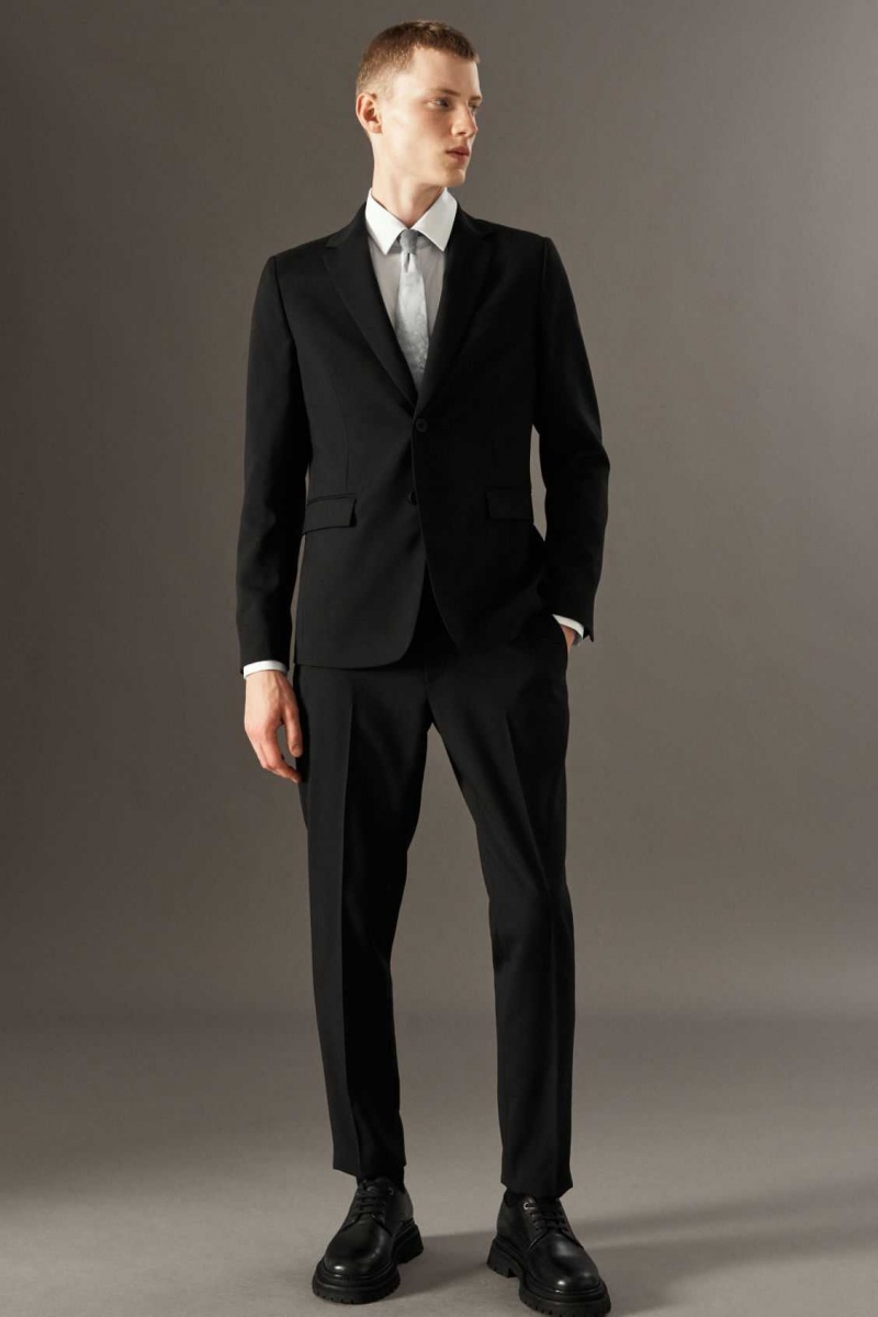 BLACK COS WOOL-HOPSACK BLAZER - SLIM | UXV-820934