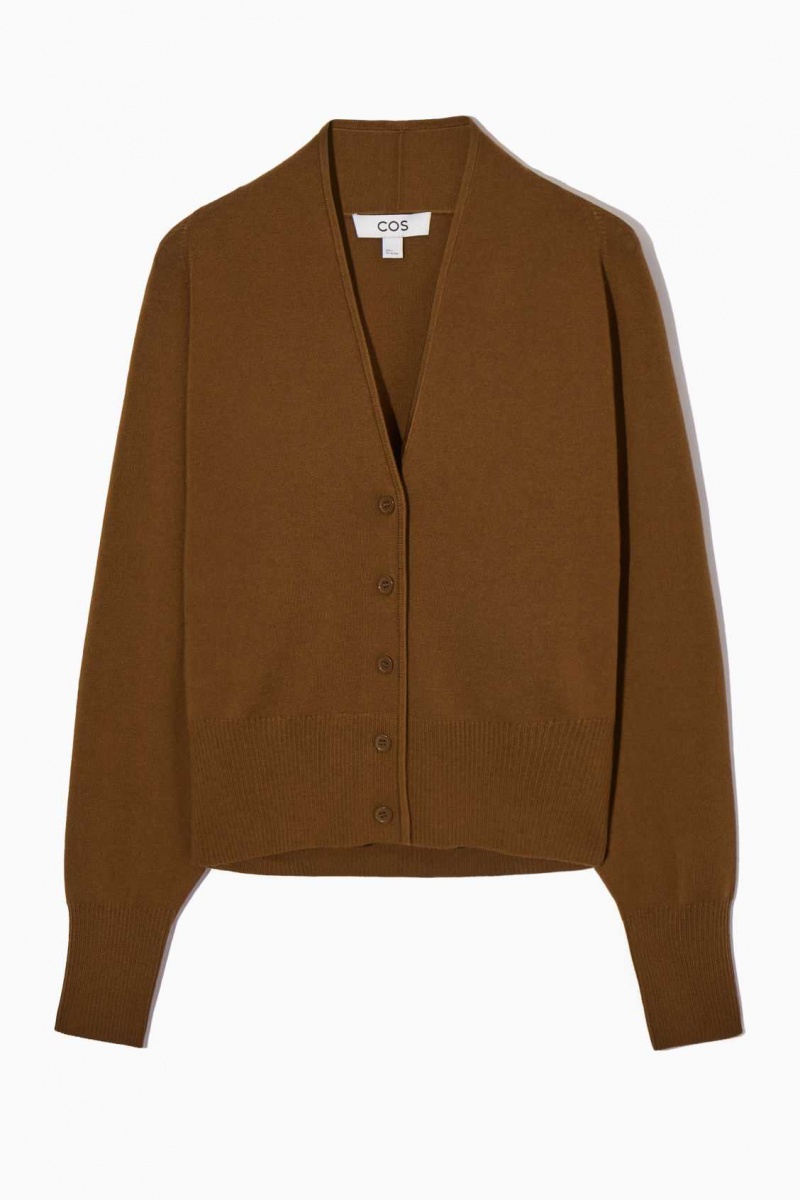 BROWN COS WAISTED KNITTED CARDIGAN | NWD-178462