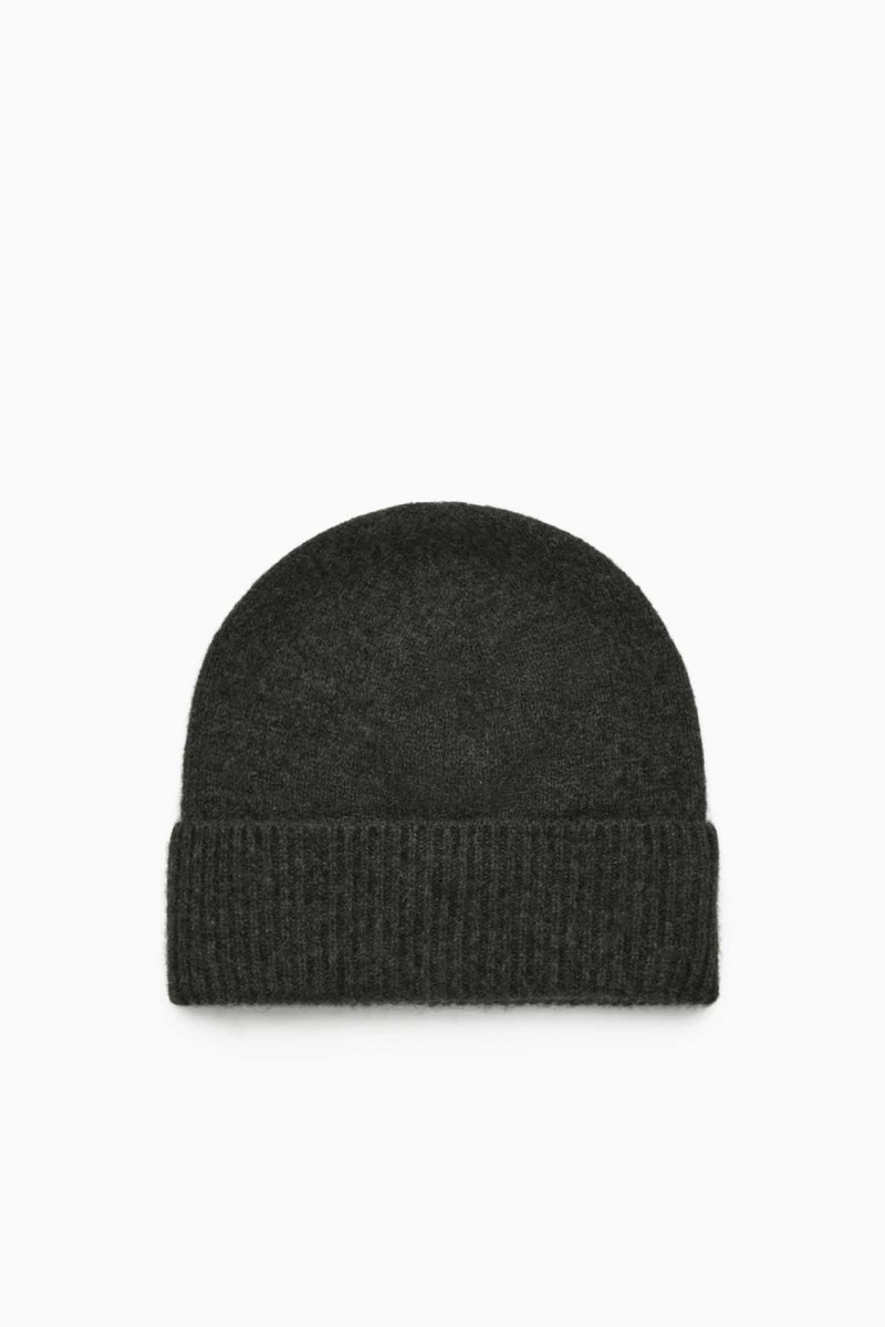 DARK GRAY COS PURE CASHMERE BEANIE | JHS-403281