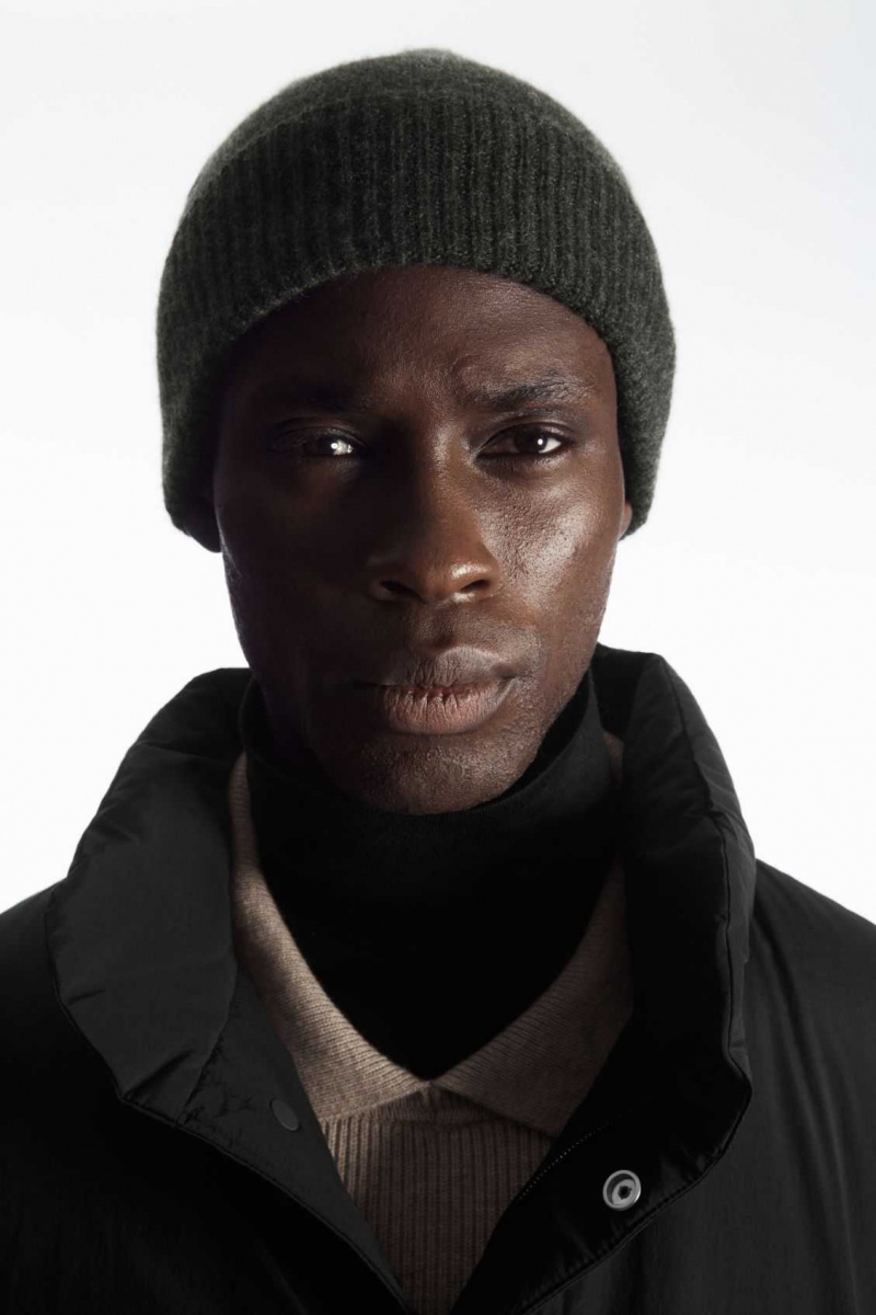 DARK GRAY COS PURE CASHMERE BEANIE | JHS-403281