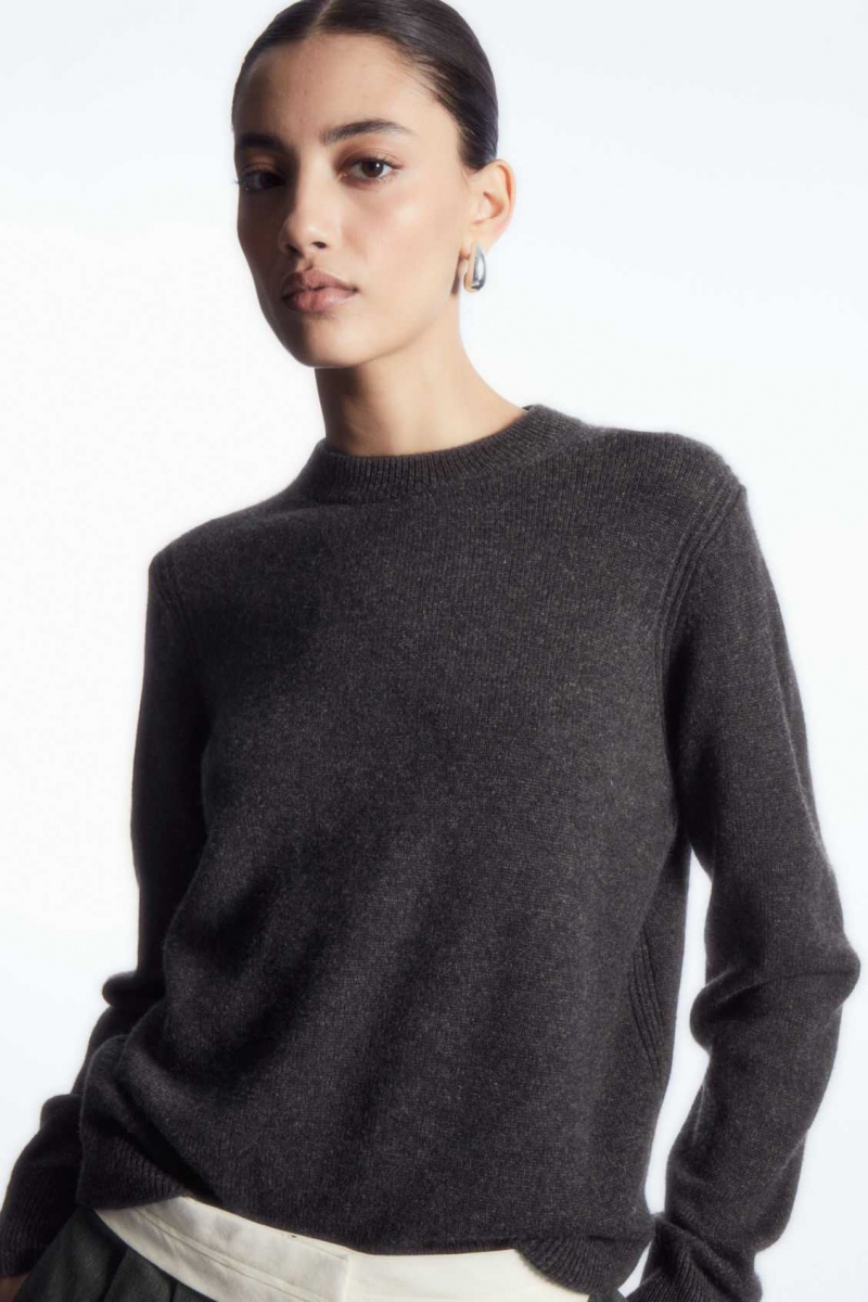 DARK GRAY COS PURE CASHMERE SWEATER | SLG-478296