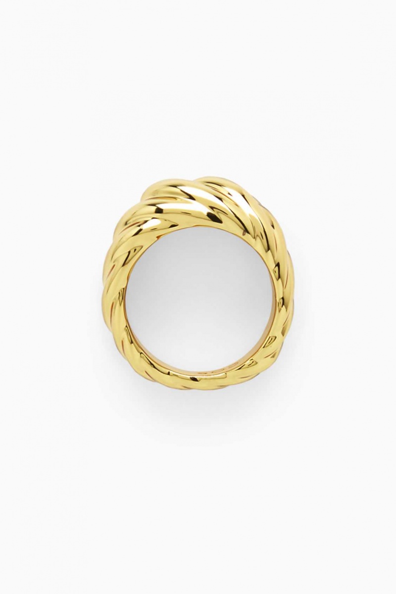 GOLD COS CHUNKY PLAIT RING | BKO-852169