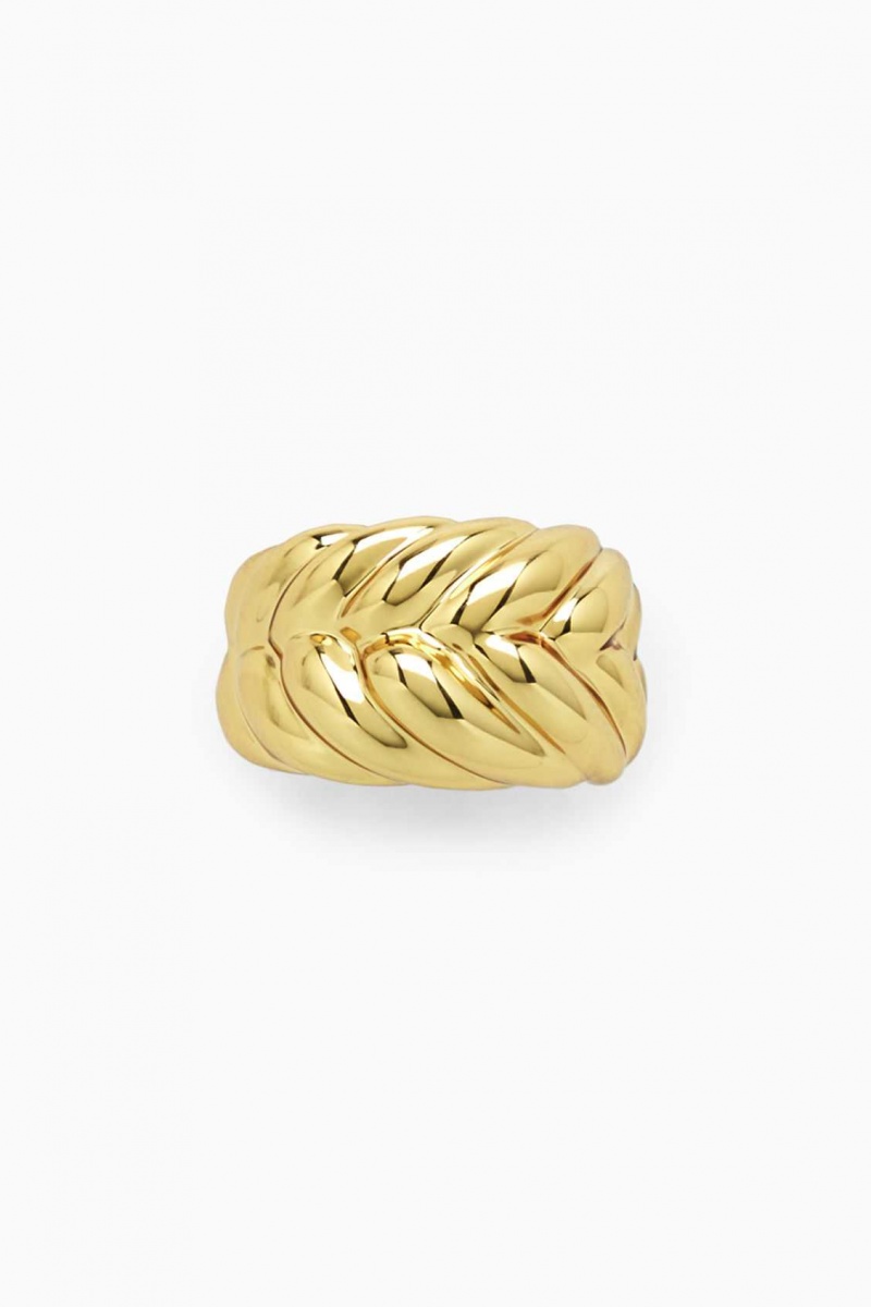 GOLD COS CHUNKY PLAIT RING | BKO-852169