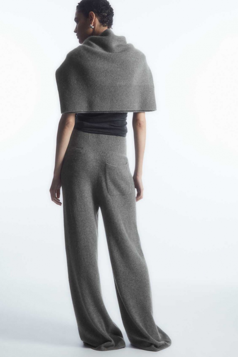 GRAY COS WIDE-LEG PURE CASHMERE PANTS | NOJ-415089