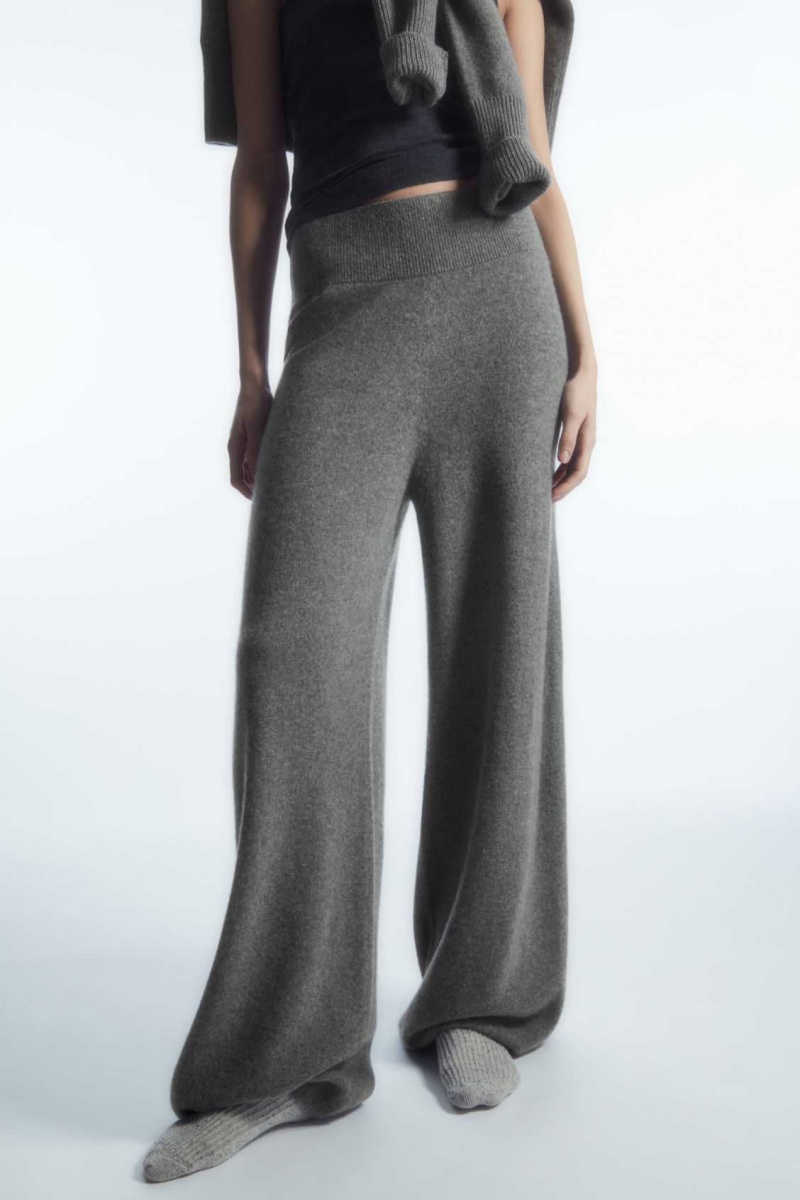 GRAY COS WIDE-LEG PURE CASHMERE PANTS | NOJ-415089