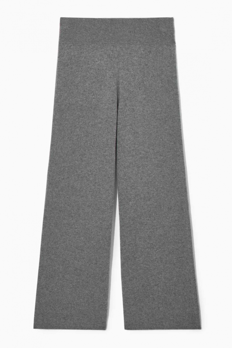 GRAY COS WIDE-LEG PURE CASHMERE PANTS | NOJ-415089