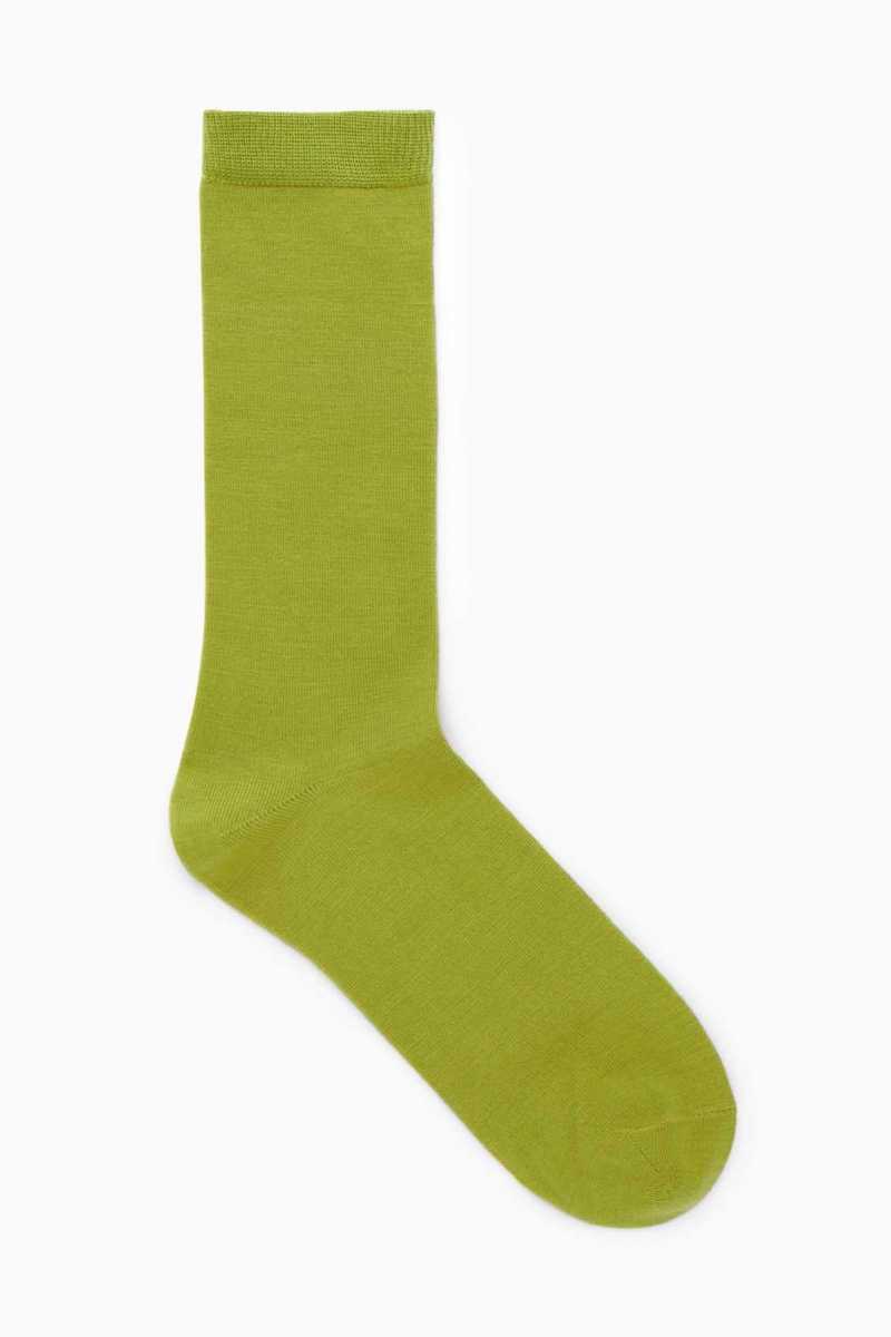 GREEN COS WOOL SOCKS | IRP-190328