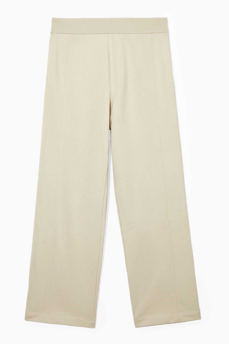 LIGHT BEIGE COS EXPOSED-SEAM JERSEY SWEATPANTS | QIR-419857