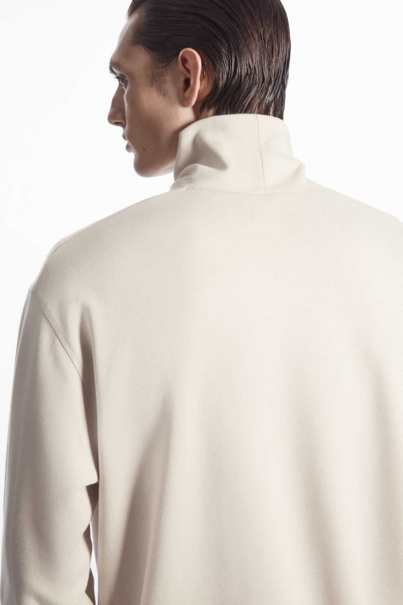 LIGHT BEIGE COS TURTLENECK SWEATSHIRT | PTR-125984