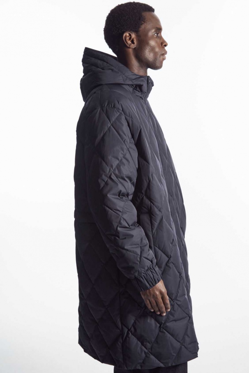 NAVY COS DIAMOND-QUILTED PADDED PARKA | OHW-597248