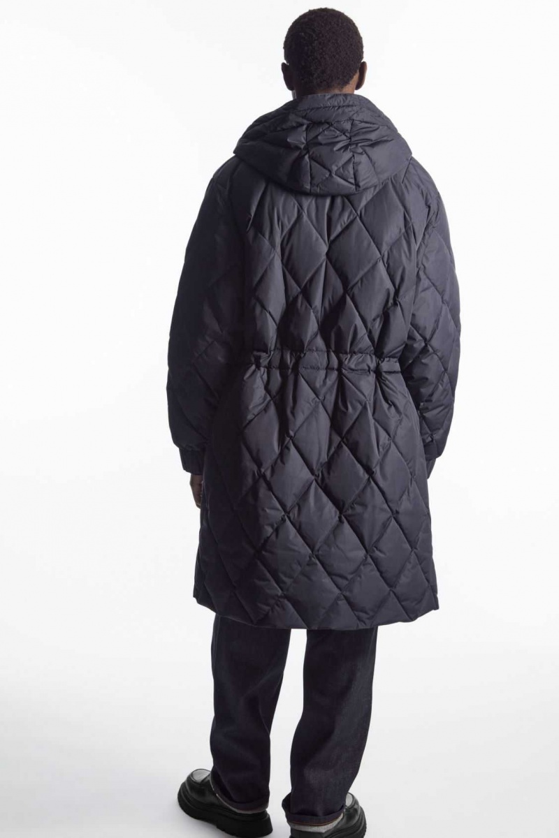 NAVY COS DIAMOND-QUILTED PADDED PARKA | OHW-597248