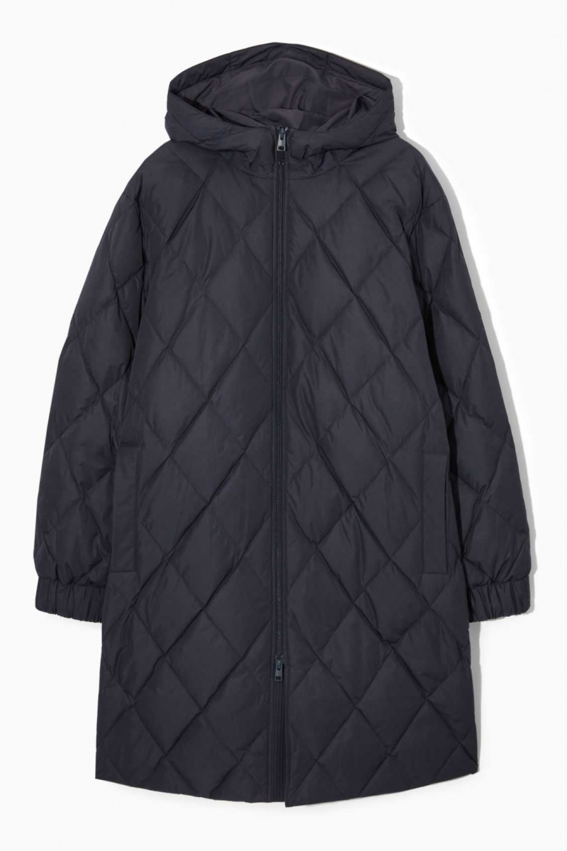 NAVY COS DIAMOND-QUILTED PADDED PARKA | OHW-597248