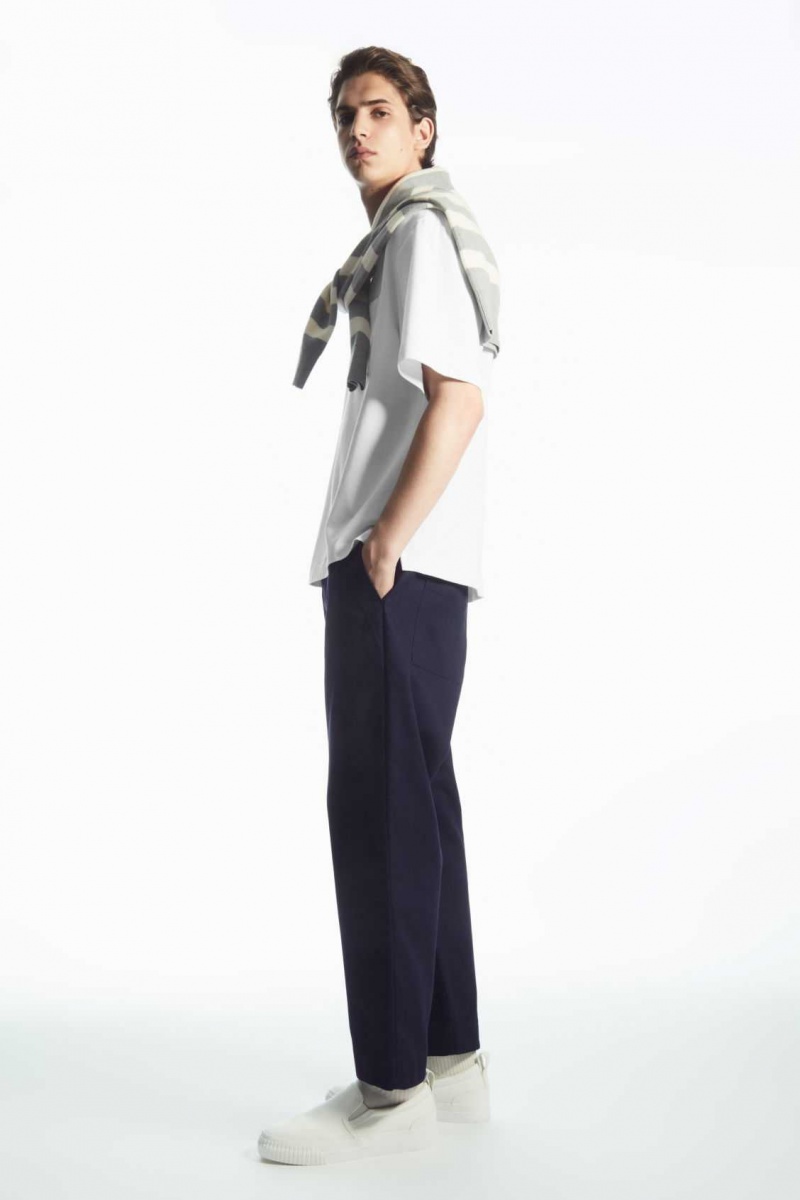 NAVY COS ELASTICATED TWILL PANTS | BES-390657