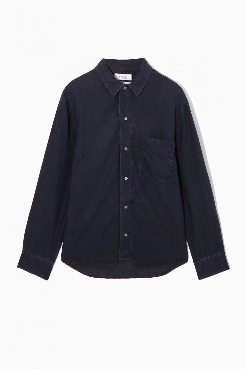 NAVY COS LIGHTWEIGHT DENIM SHIRT | LKC-490812