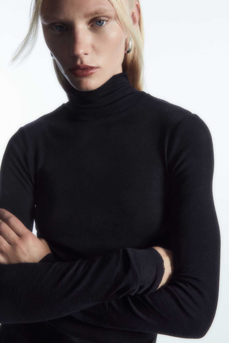 NAVY COS MERINO WOOL TURTLENECK TOP | JZK-087962