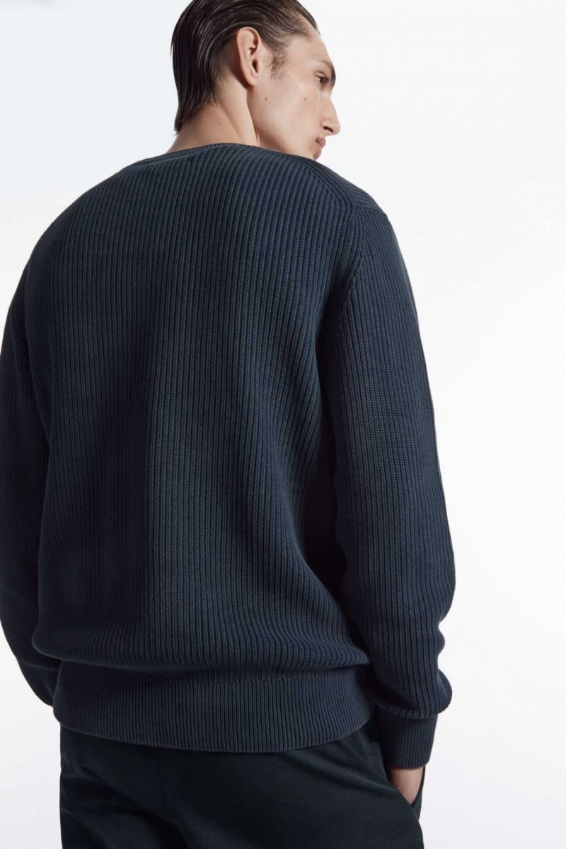 NAVY COS STONE-WASHED KNITTED SWEATER | SJQ-594312