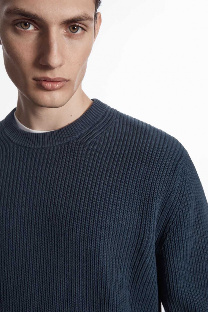 NAVY COS STONE-WASHED KNITTED SWEATER | SJQ-594312